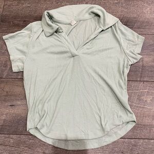 Old Navy Mint Green Collared Crop Top size medium